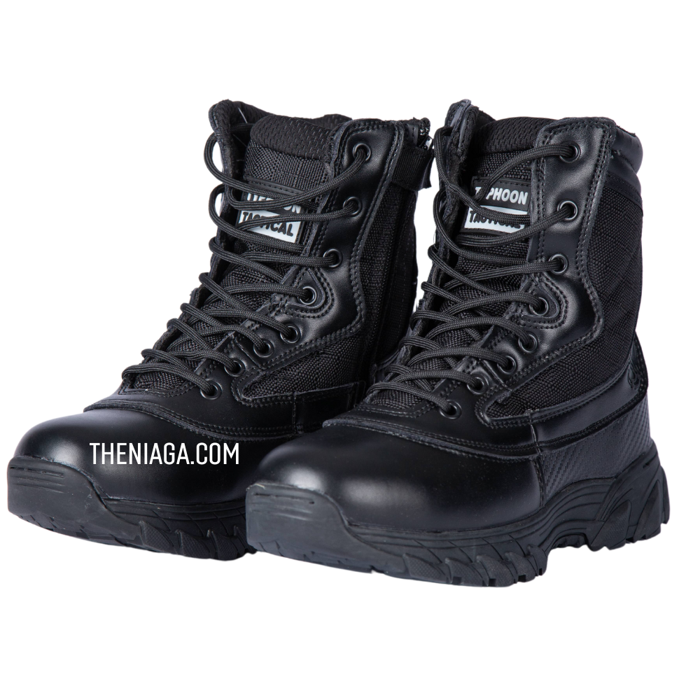 Kasut Operasi Typhoon 8" - Zip Tepi, Ringan & Tahan Lasak