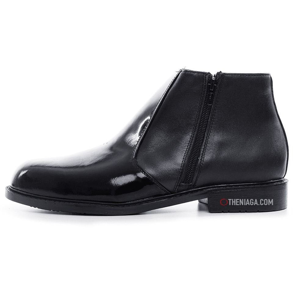 Kasut Lelaki GD 5511 (5 Inci) - Kulit Separuh Kilat (Zip Tepi)