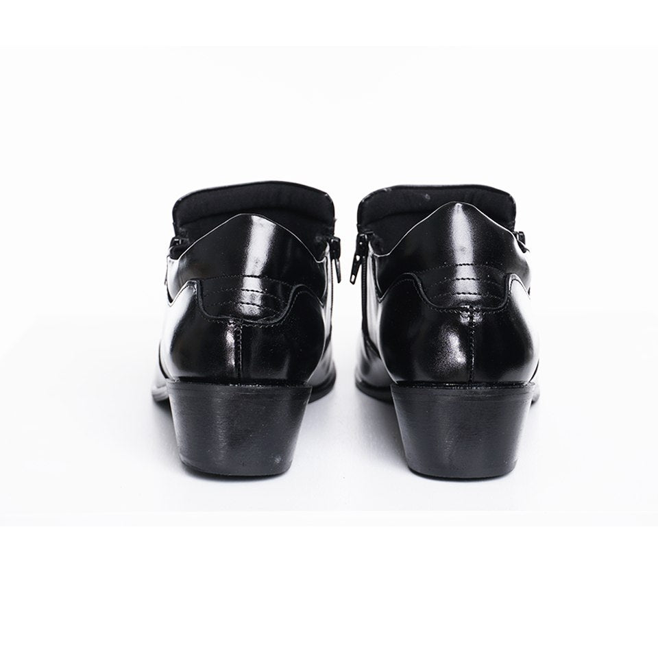 Kasut GD KK04 Kilat Hitam Wanita Zip Sisi | Kasut Formal Elegan & Selesa